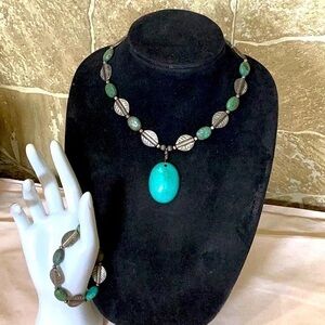 Antique turquoise Necklace and Bracelet
